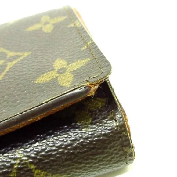 100% Authentic LOUIS VUITTON Porte Monnaie Tresor Monogram Bifold Wallet - Picture 5 of 10